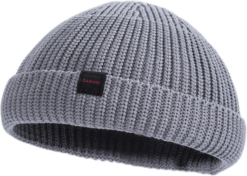 DASMINI Fisherman Beanie Hats for Men Women,Knit Trawler Skull Cap,Watch Cap,Spring Fall Winter Warm Short Hats - Image 1